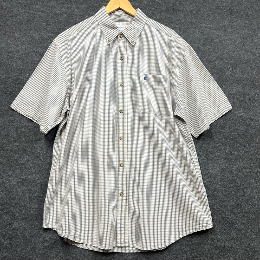 Carhartt Mens Short Sleeve Button Down Shirt Size XL - Picture 1 of 11